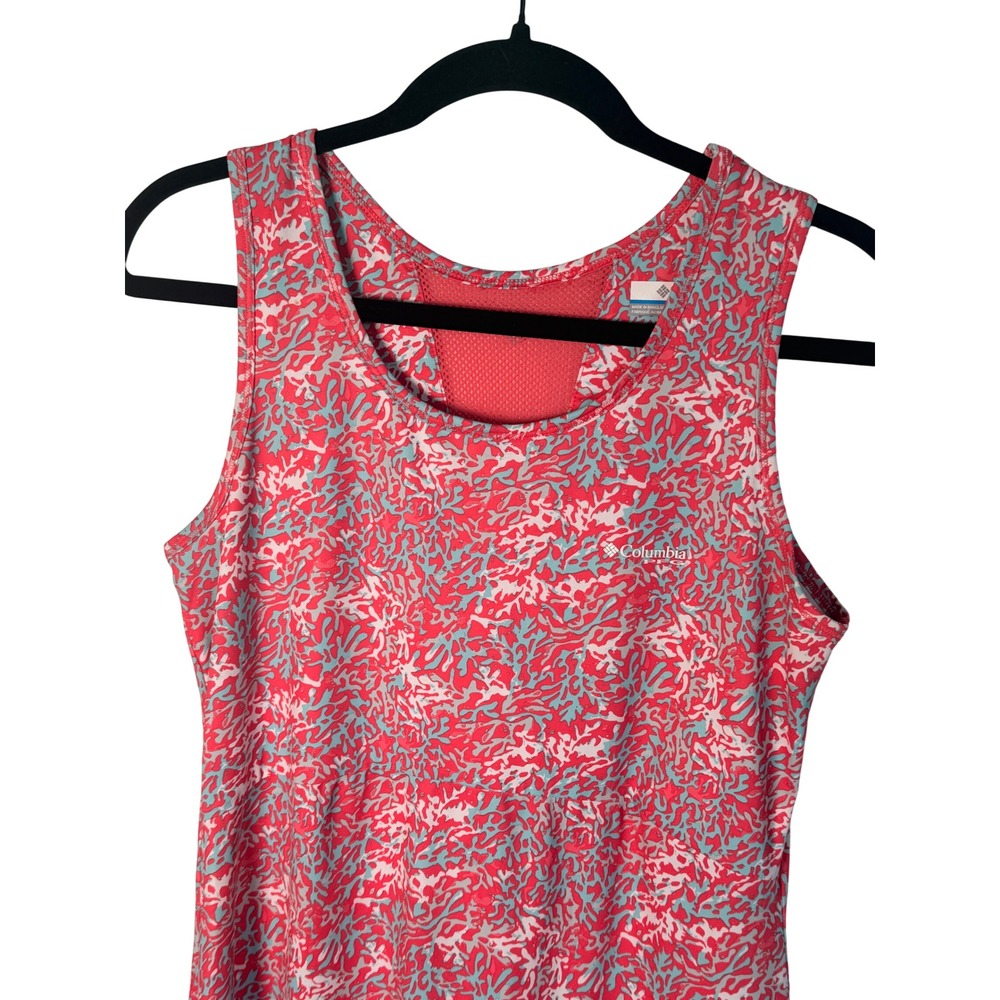 Columbia Sz M Coastal Sporty Dress Coral Athleisure Resort Fishingcore Summer - Picture 3 of 13